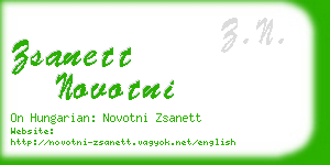 zsanett novotni business card